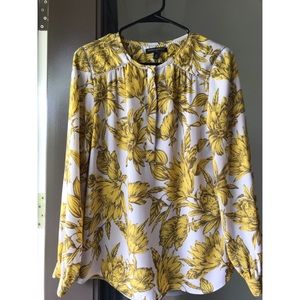 Banana Republic Yellow flower printed top